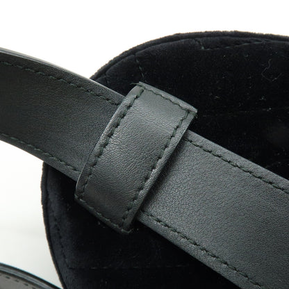 Gucci GG Marmont Belt Embellished Matelasse Velvet, Black, Velvet, Handbag