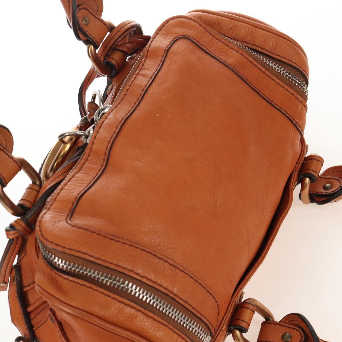 Chloe Paddington Lock Leather, Orange, Leather, Handbag