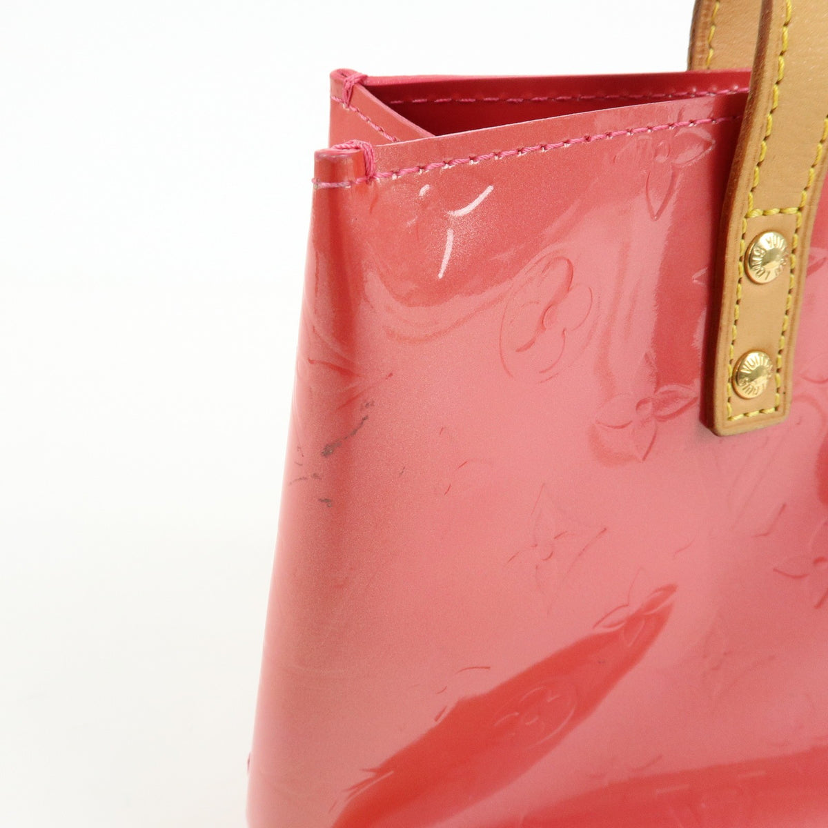Louis Vuitton Reade Monogram Vernis, Pink, Patent Leather, Handbag