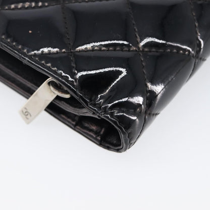 Chanel Brilliant CC French Quilted Patent, Black, Patent Leather, Wallet