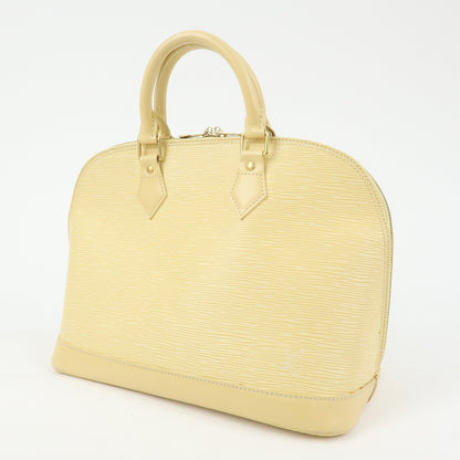 Louis Vuitton Alma Epi Leather, Yellow, Leather, Handbag