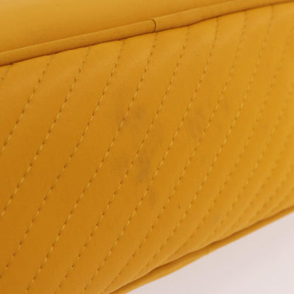 Saint Laurent Vintage Quilted Top Handle Bag Nylon, Yellow, Nylon, Handbag