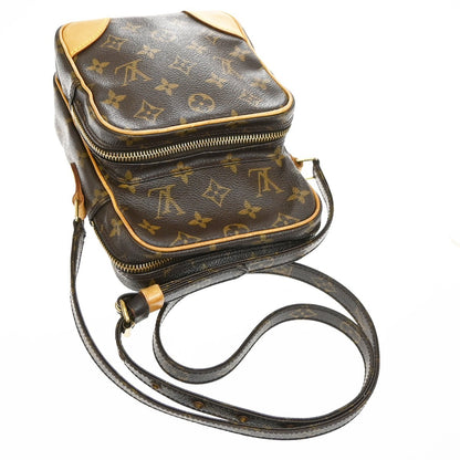 Louis Vuitton Amazone Leather, Brown, Canvas, Shoulder Bag