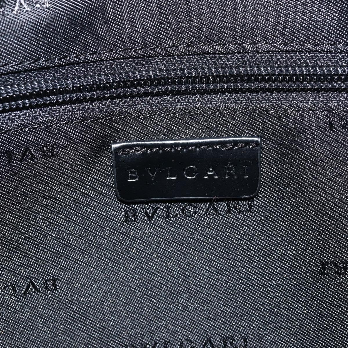 Bvlgari Logomania Canvas with Leather, Blue, Canvas, Shoulder Bag