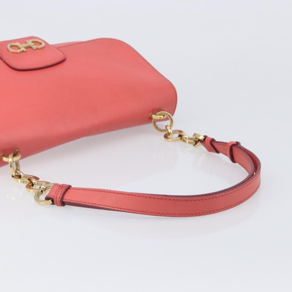 Salvatore Ferragamo Gancini Leather, Pink, Leather, Shoulder Bag