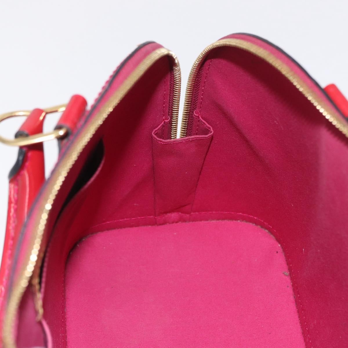 Louis Vuitton Alma Monogram Vernis, Pink, Patent Leather, Handbag