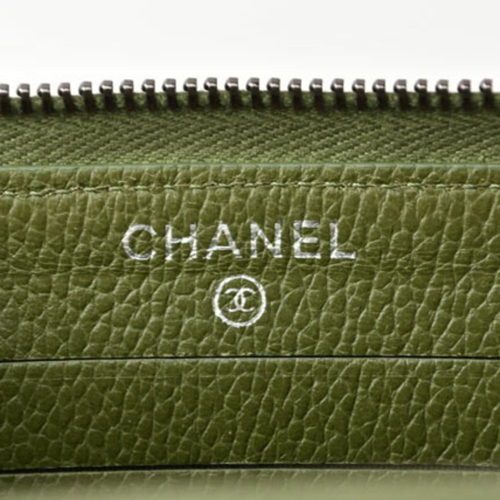 Chanel Matelassé, Green, Leather, wallet