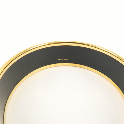 Hermes Bangle Printed Enamel, Multicolour, Gold Plated, Bracelet