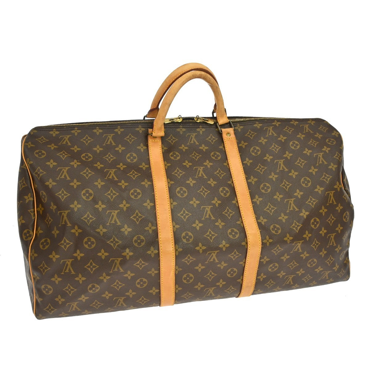 Louis Vuitton Keepall Monogram, Brown, Canvas, Travel Bag