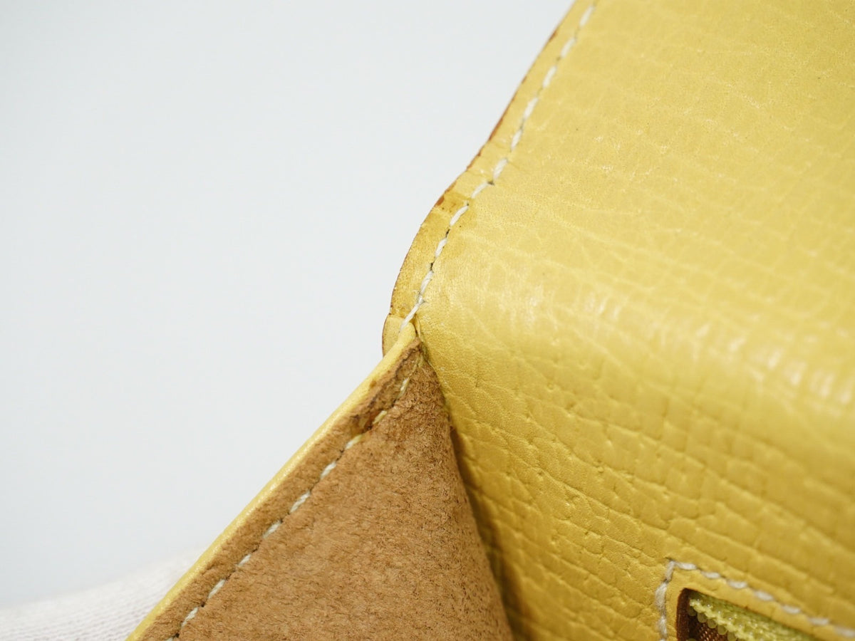 Loewe Barcelona Top Handle Leather, Yellow, Leather, Tote Bag