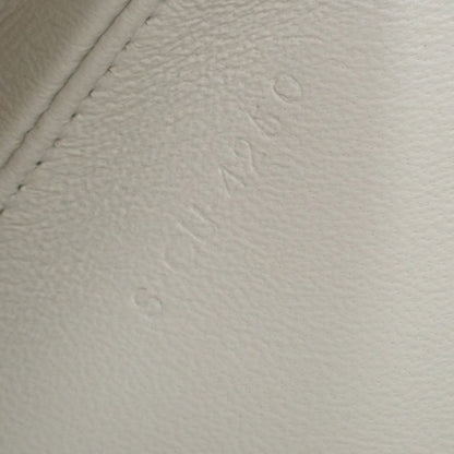 Celine Triangle Leather, White, Leather, Handbag