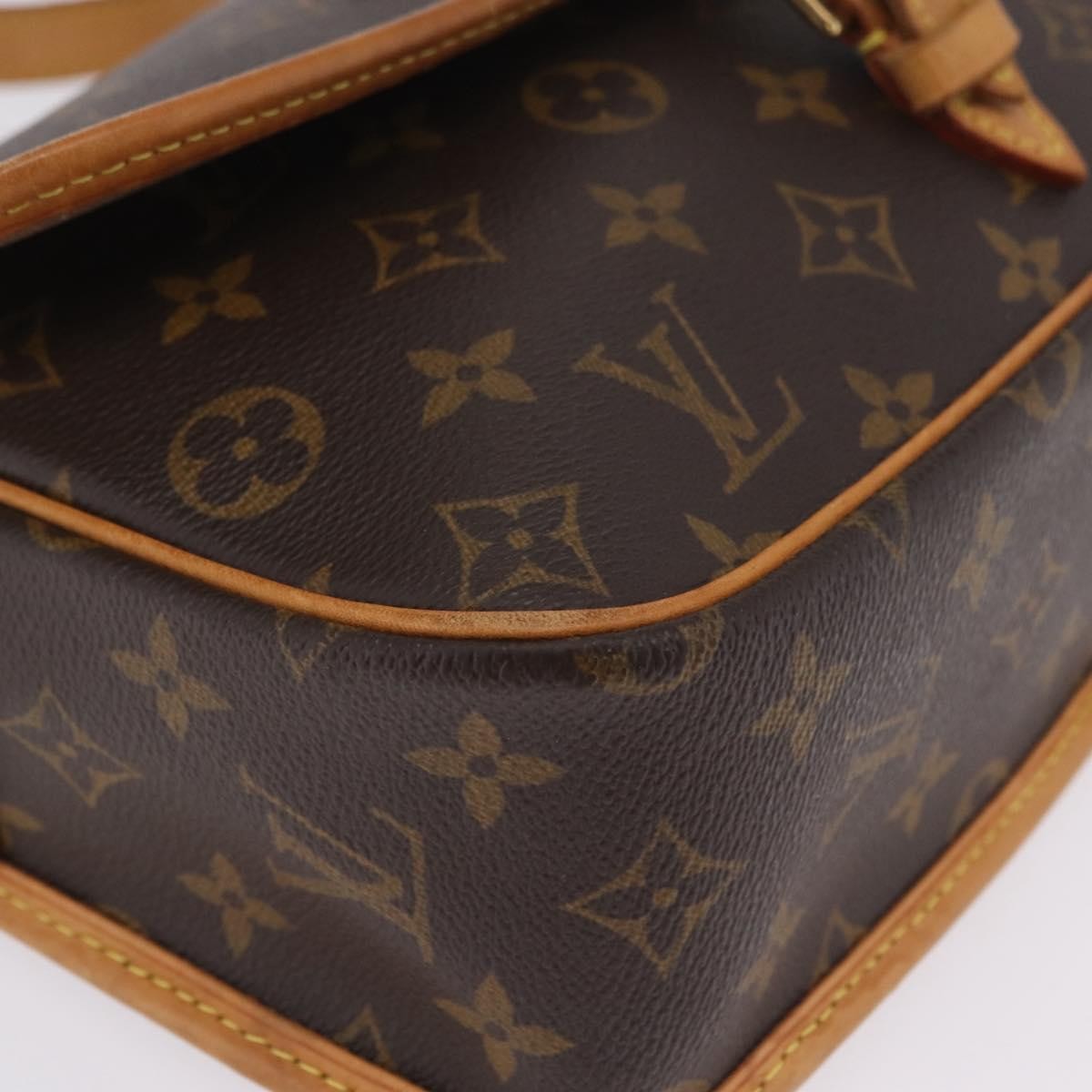 Louis Vuitton Sologne Monogram Canvas, Brown, Canvas, Handbag