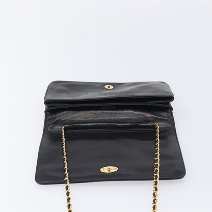 Bally Vintage Chain Quilted Leather, Black, Leather, Shoulder Bag
