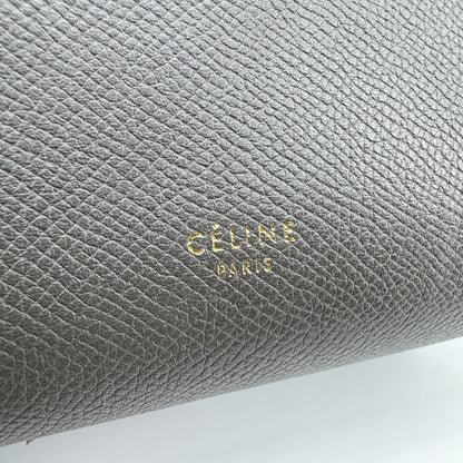 Celine Belt Calfskin, Gray, Leather, Handbag