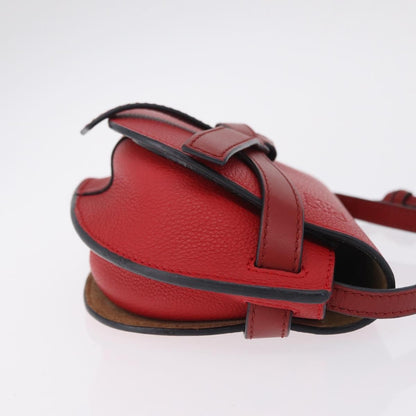 Loewe Metal Gate Leather, Red, Leather, Shoulder Bag