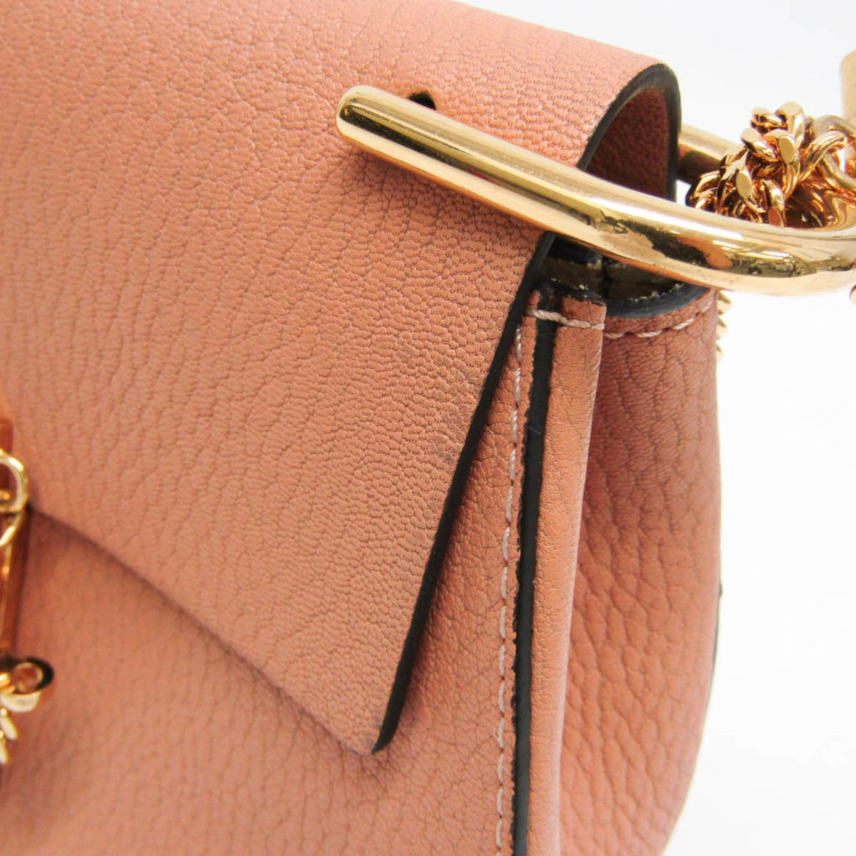 Chloe Drew Leather, Orange, Leather, Crossbody Bag