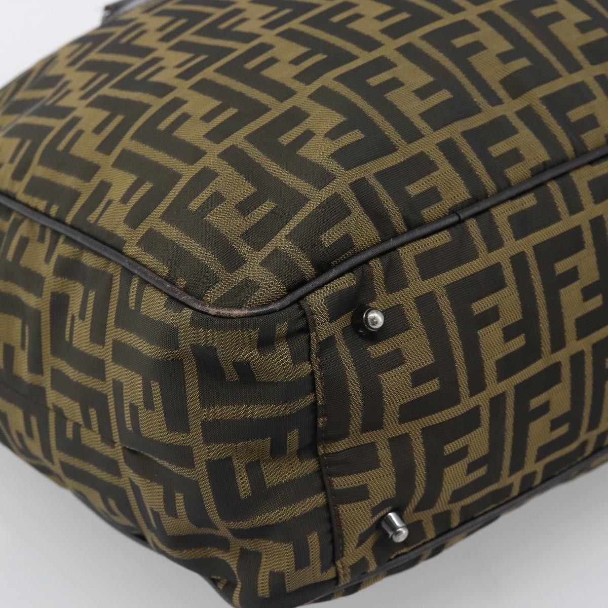 Fendi Vintage Zip Tote Zucca Canvas, Khaki, Canvas, Tote Bag