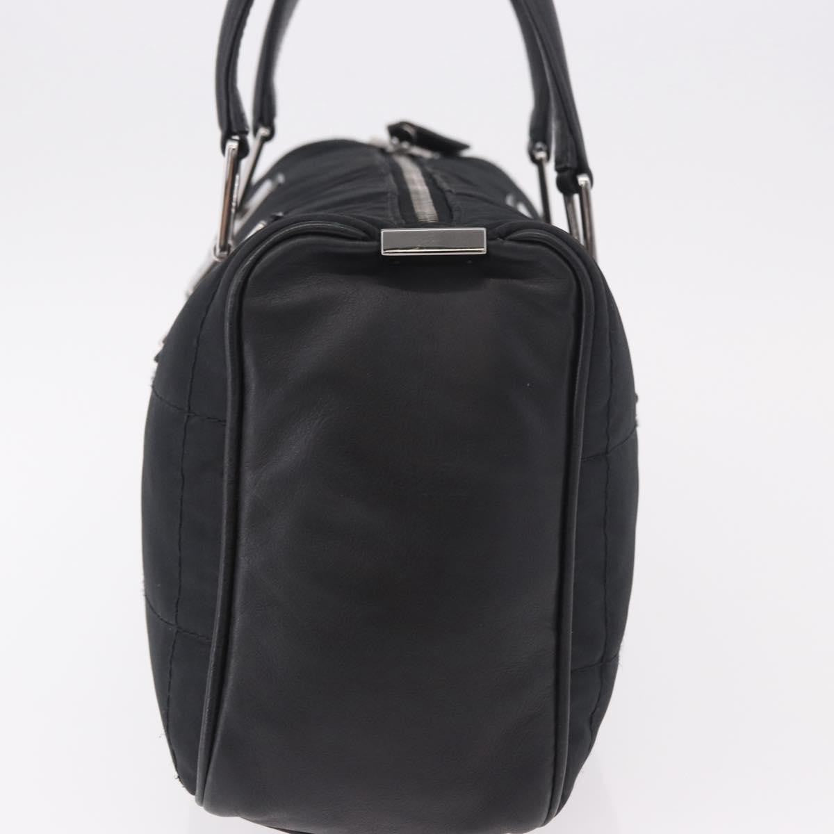 Chanel Square Stitch Boston Quilted Nylon, Black, Nylon, Handbag
