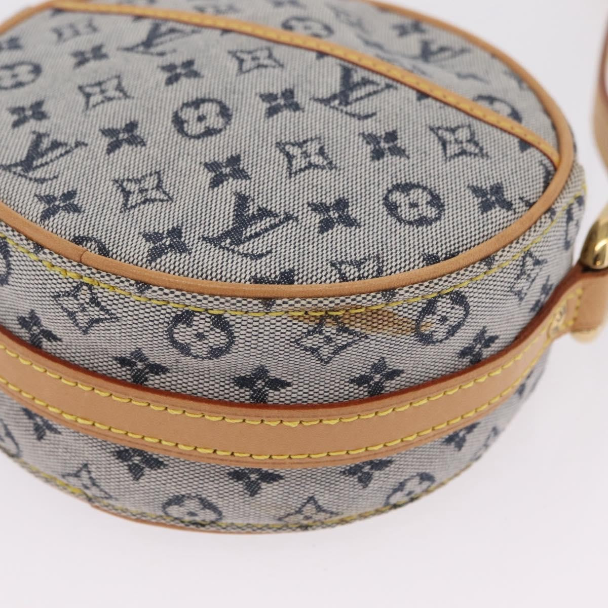 Louis Vuitton Jeanne Mini Lin, Blue, Canvas, Crossbody Bag