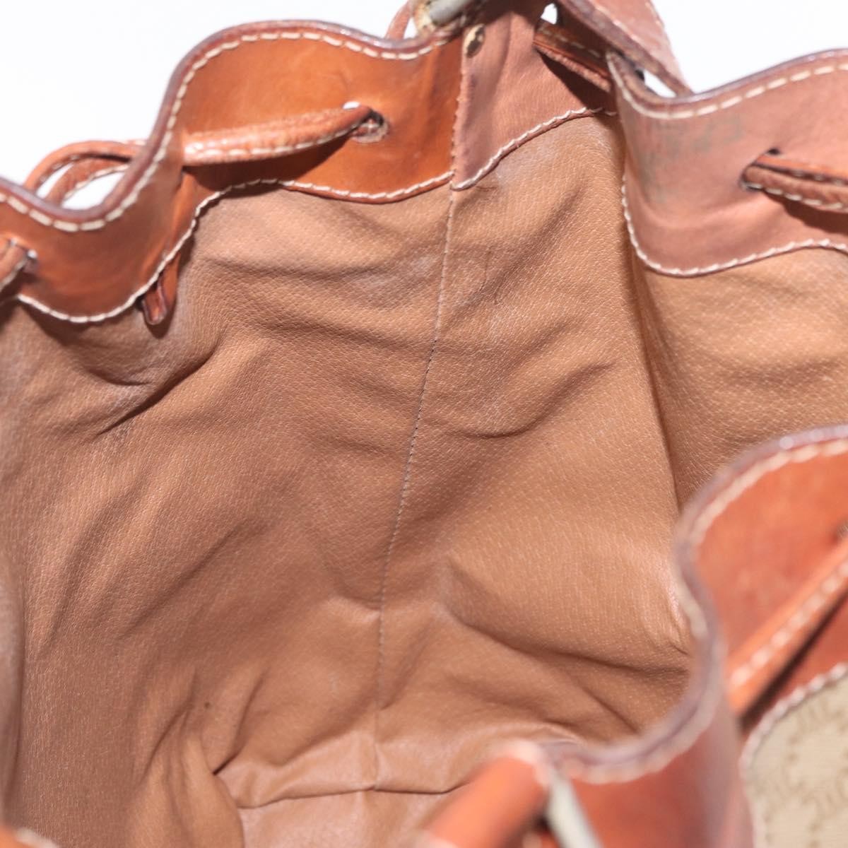 Celine Macadam Shoulder Canvas, Beige, Canvas, Crossbody Bag