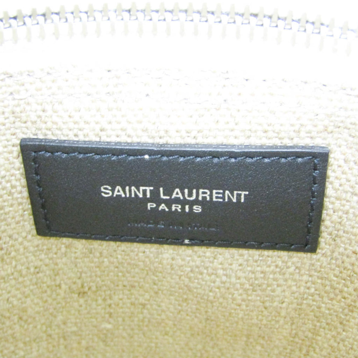 Saint Laurent Universite Flat Canvas, Beige, Canvas, Crossbody Bag
