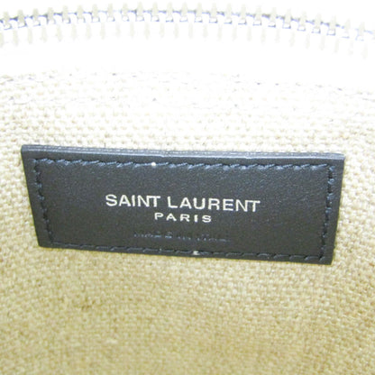 Saint Laurent Universite Flat Canvas, Beige, Canvas, Crossbody Bag