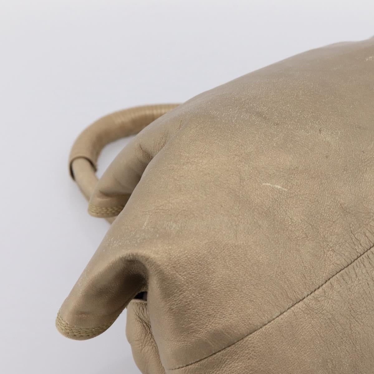 Loewe Aire Leather, Gold, Leather, Shoulder Bag