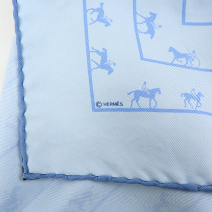 Hermes Carré 42 Silk, Blue, Silk, Scarf