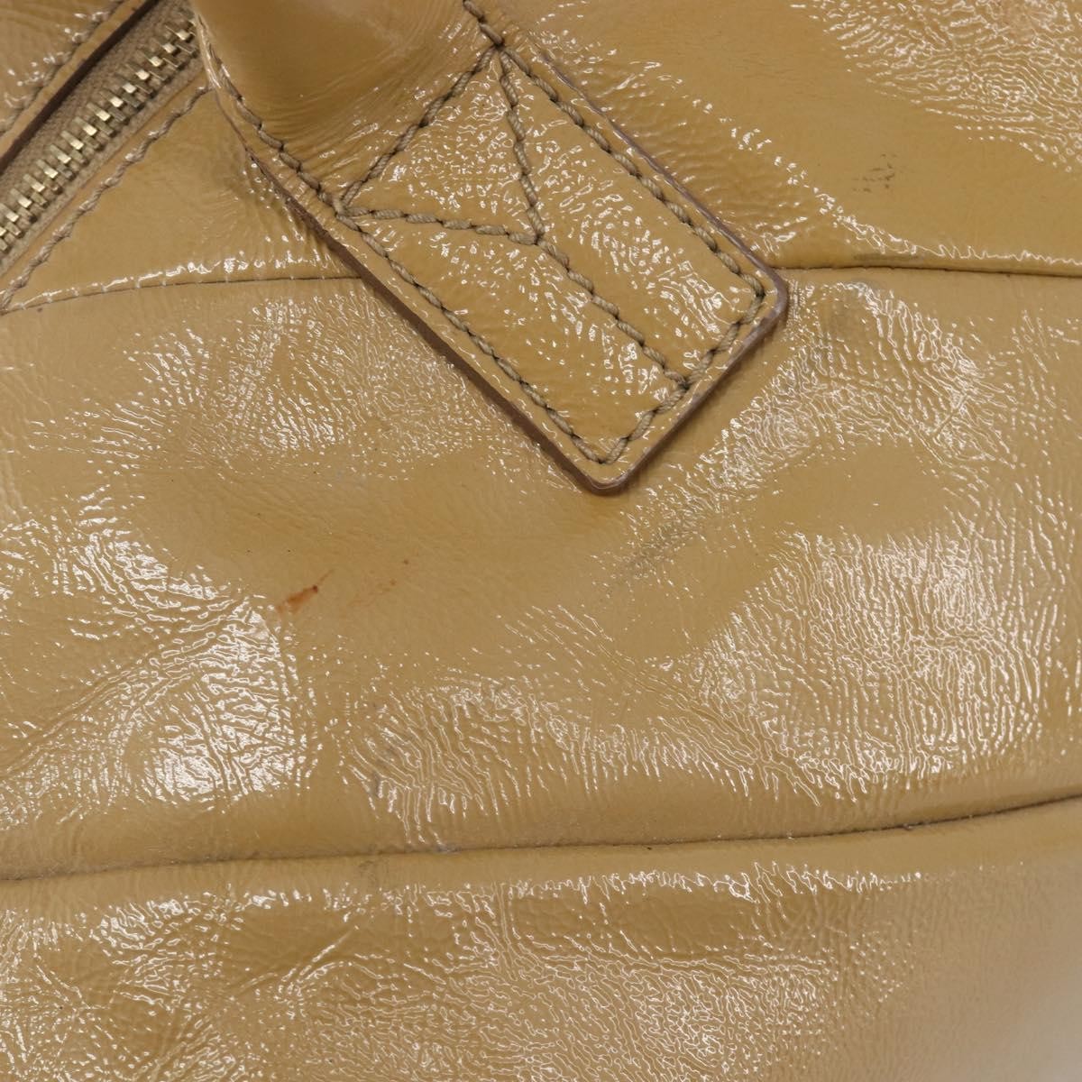 Saint Laurent Easy Y Satchel Patent, Beige, Patent Leather, Handbag