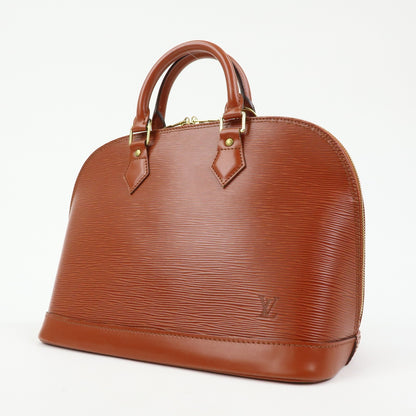 Louis Vuitton Alma Epi Leather, Brown, Leather, Handbag