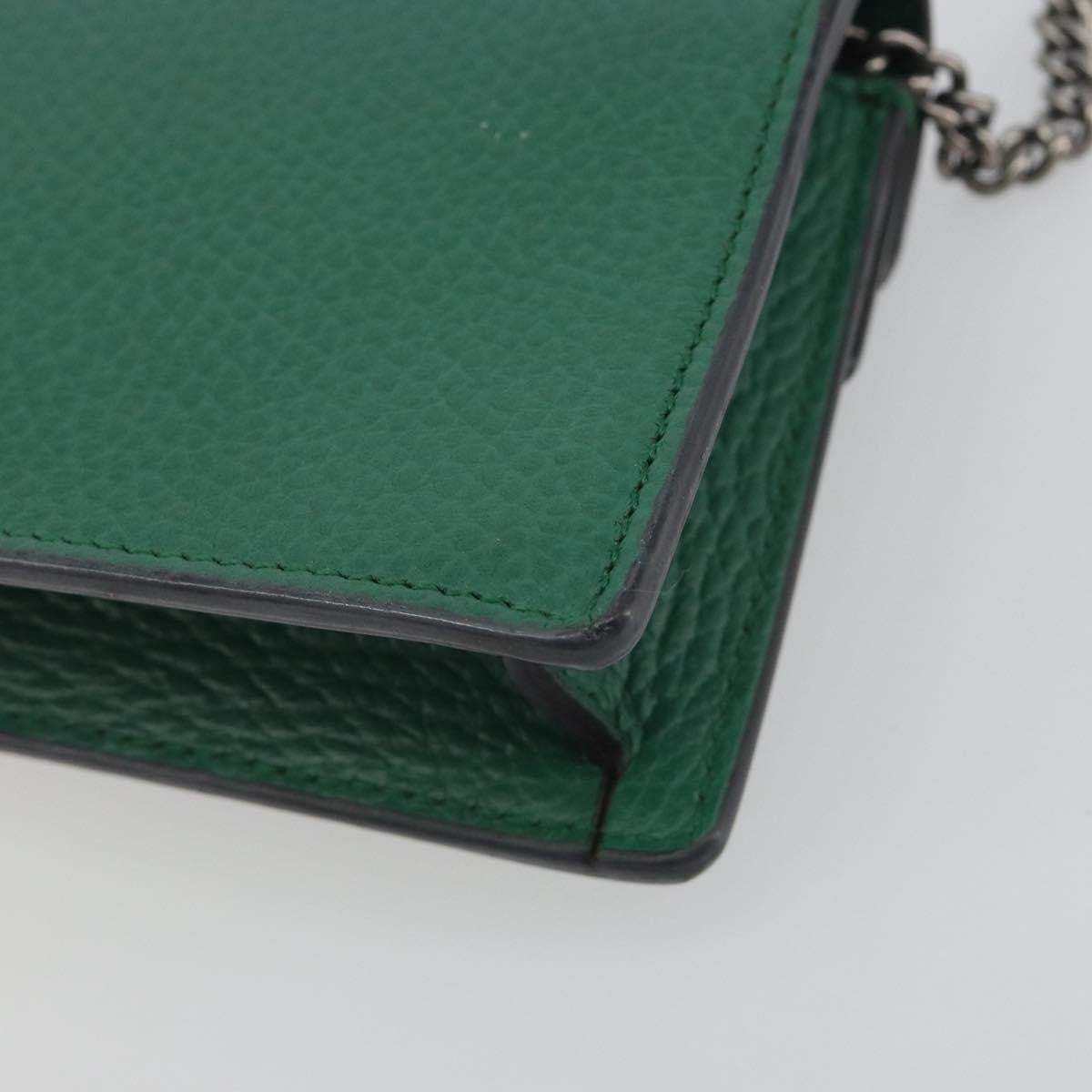 Gucci Dionysus Leather, Green, Leather, Shoulder Bag