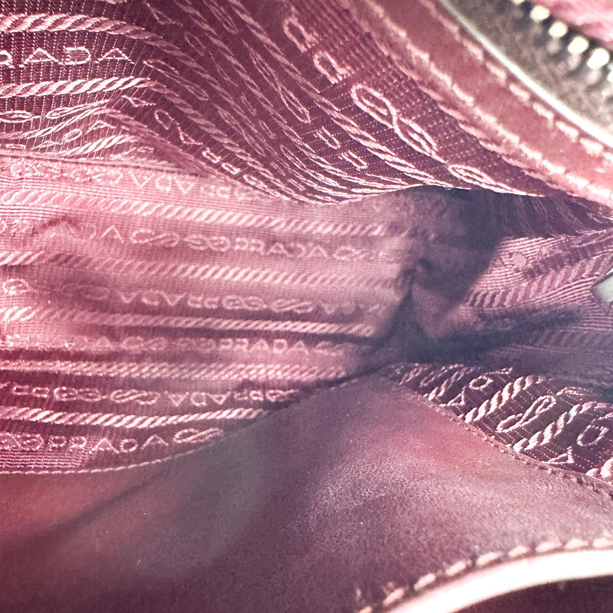 Prada Chain Flap Diagramme Quilted Leather, Burgundy, Leather, Shoulder Bag