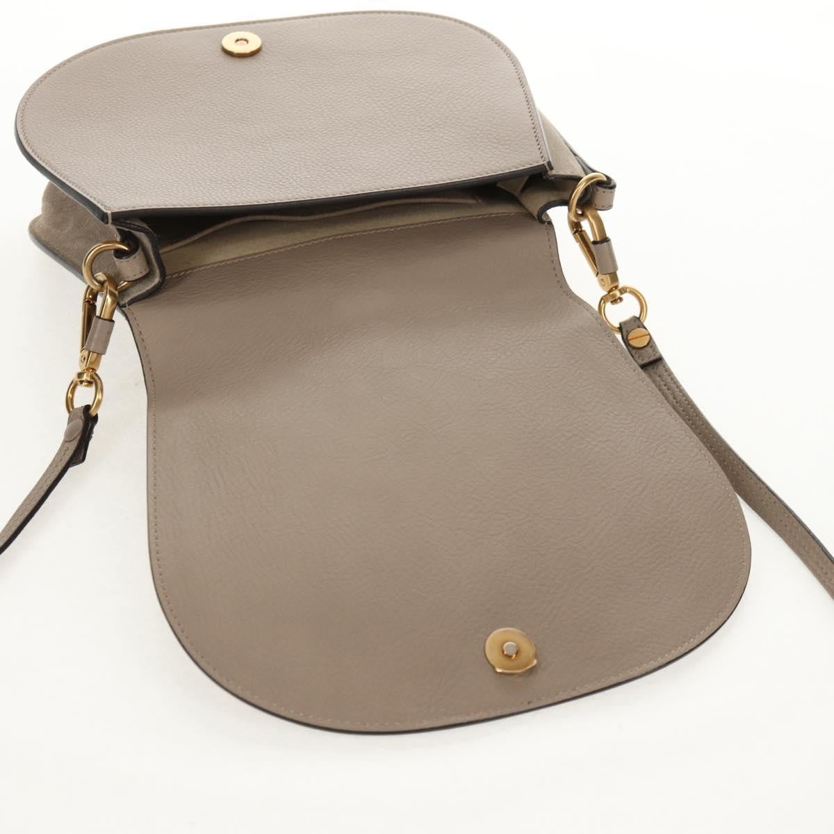 Chloe Nile Leather, Beige, Leather, Shoulder Bag