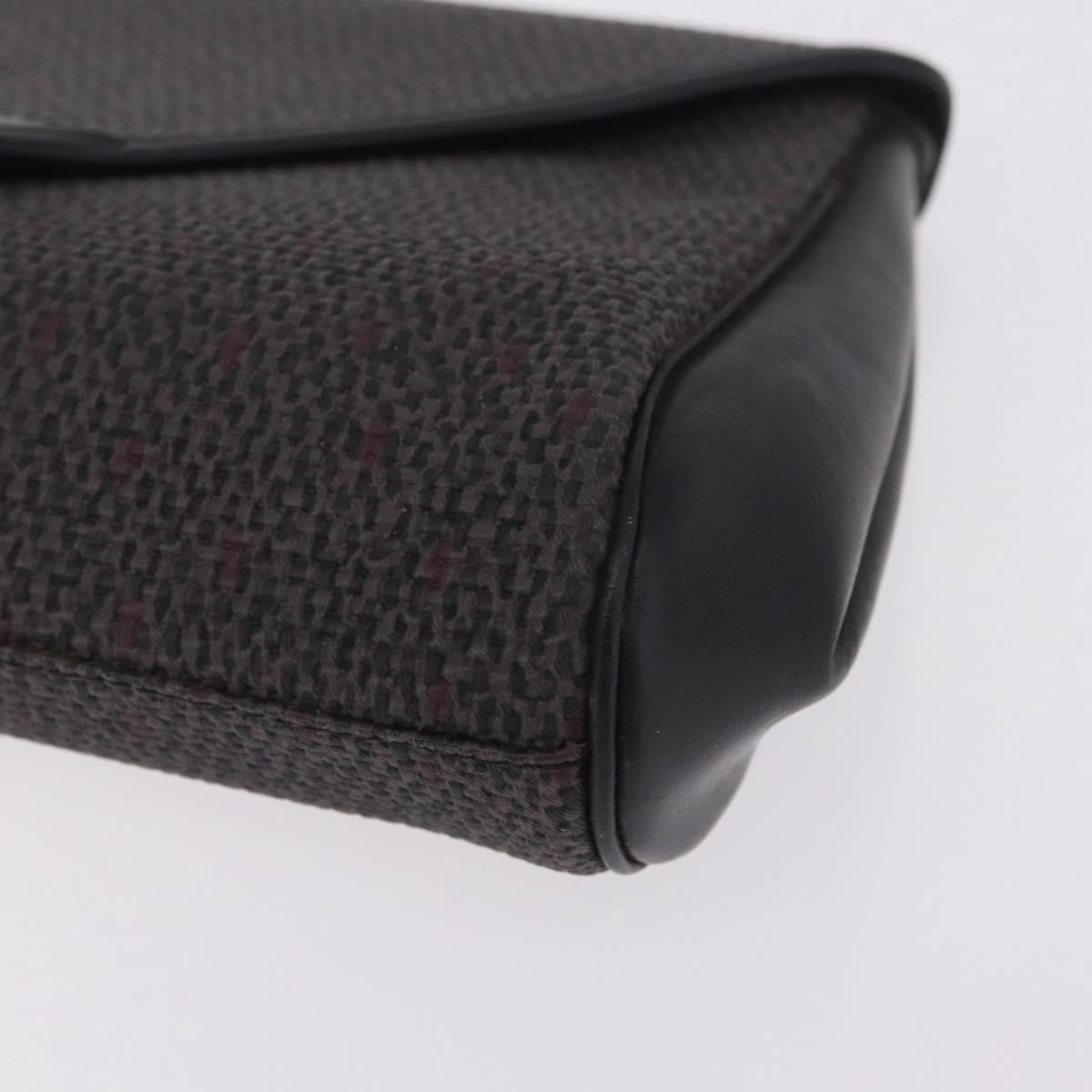 Saint Laurent Vintage Clutch Canvas, Gray, Canvas, Clutch
