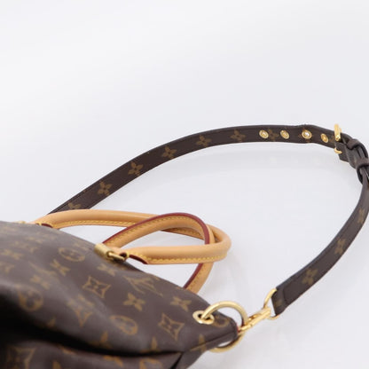 Louis Vuitton Pallas Monogram Canvas with Leather, Brown, Canvas, Tote Bag