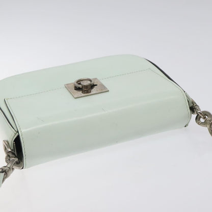 Celine Flap Shoulder Leather, Silver, Leather, Shoulder Bag