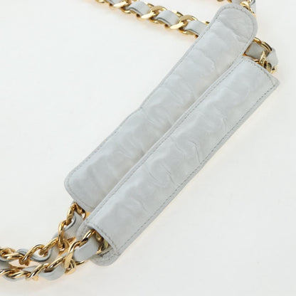 Chanel Shoulder Quilted Leather, White, Leather, Shoulder Bag