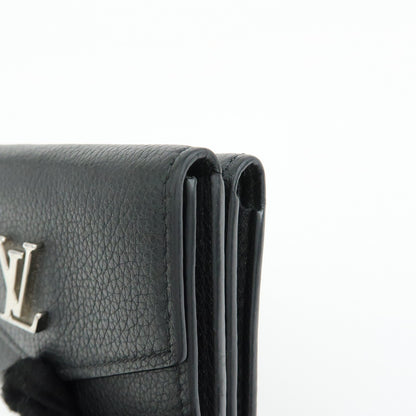 Louis Vuitton Lockmini Leather, Black, Leather, Wallet