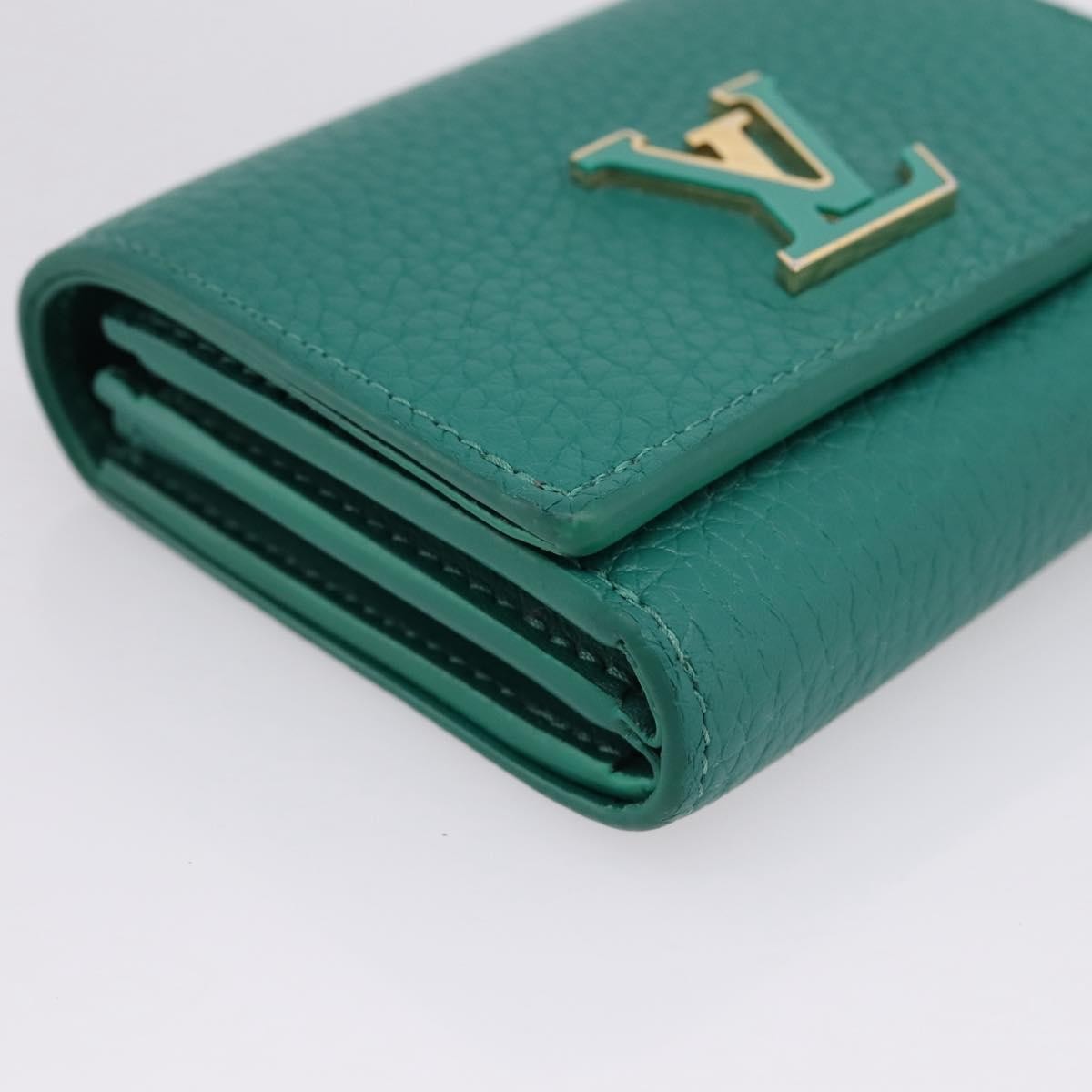 Louis Vuitton Capucines Leather, Green, Leather, Wallet