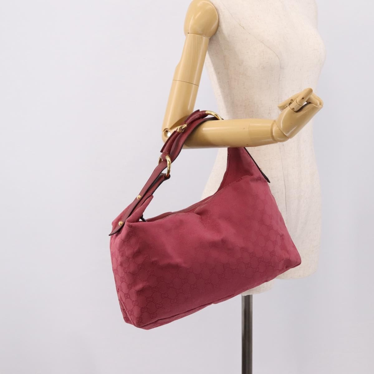 Gucci Horsebit Hobo GG Canvas, Pink, Canvas, Shoulder Bag