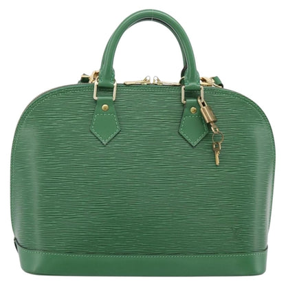 Louis Vuitton Alma Epi Leather, Green, Leather, Handbag