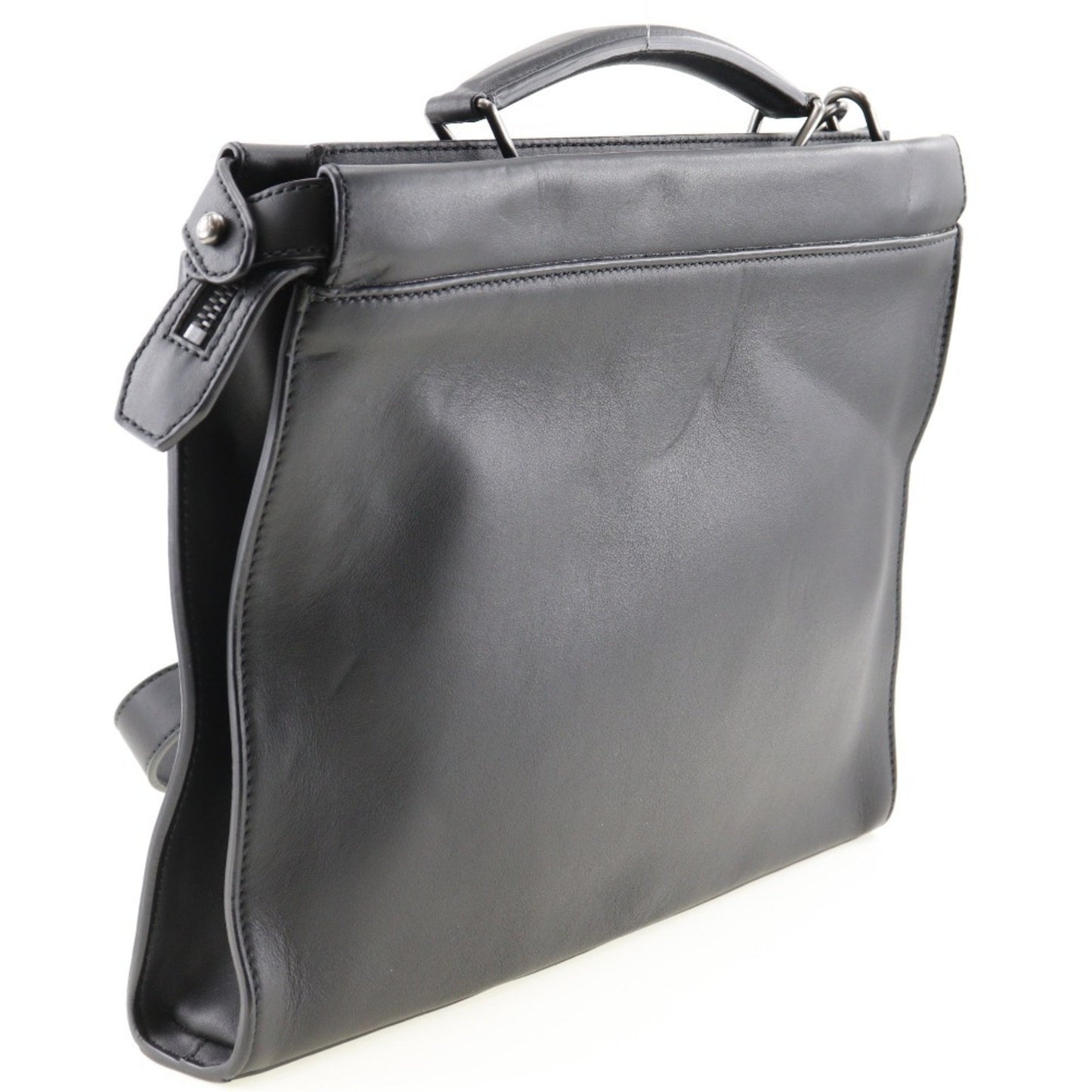 Fendi Peekaboo, Black, Leather, shoulder