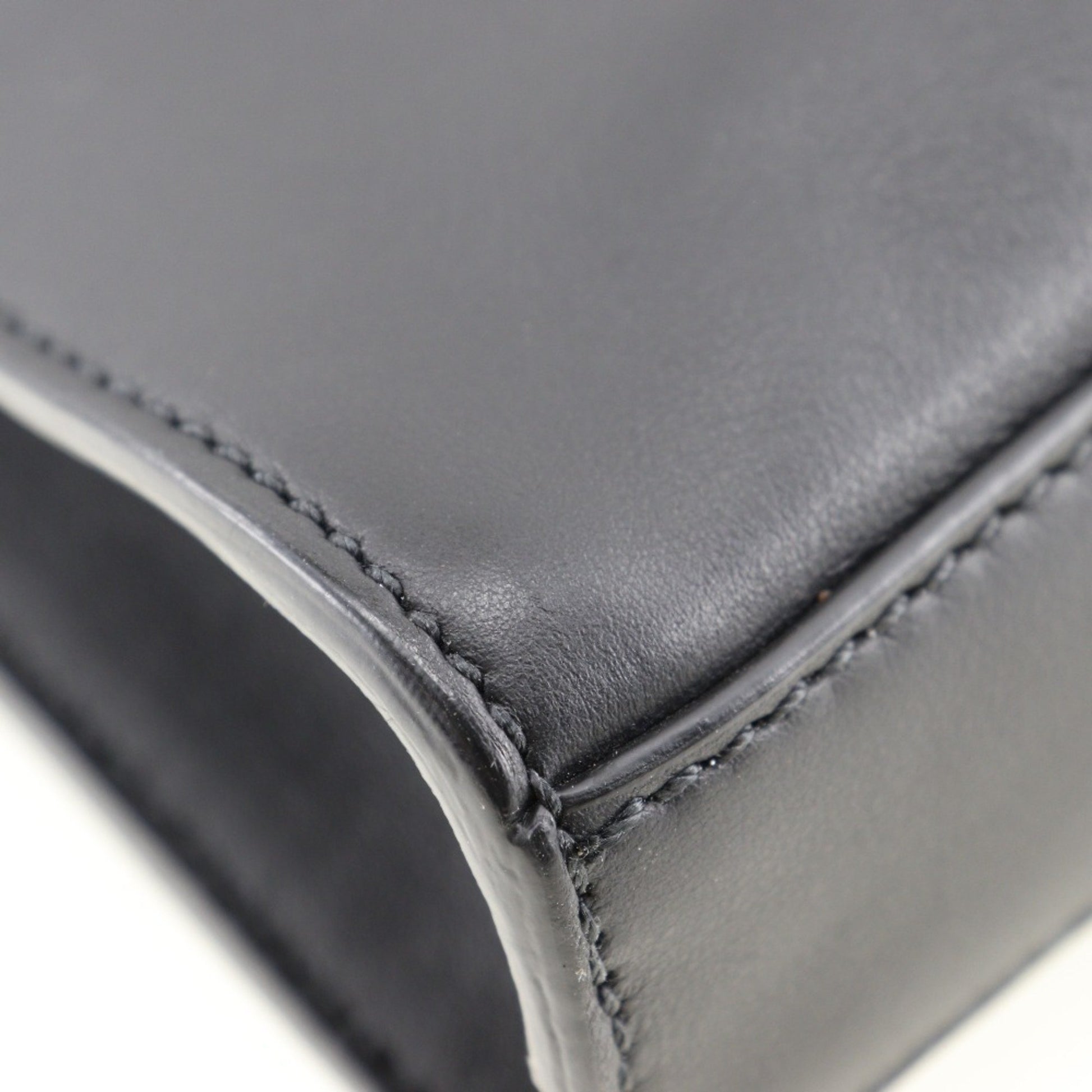 Fendi Peekaboo, Black, Leather, shoulder