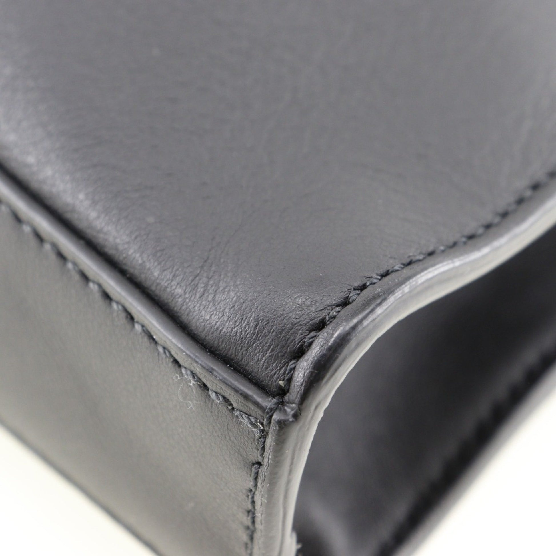 Fendi Peekaboo, Black, Leather, shoulder