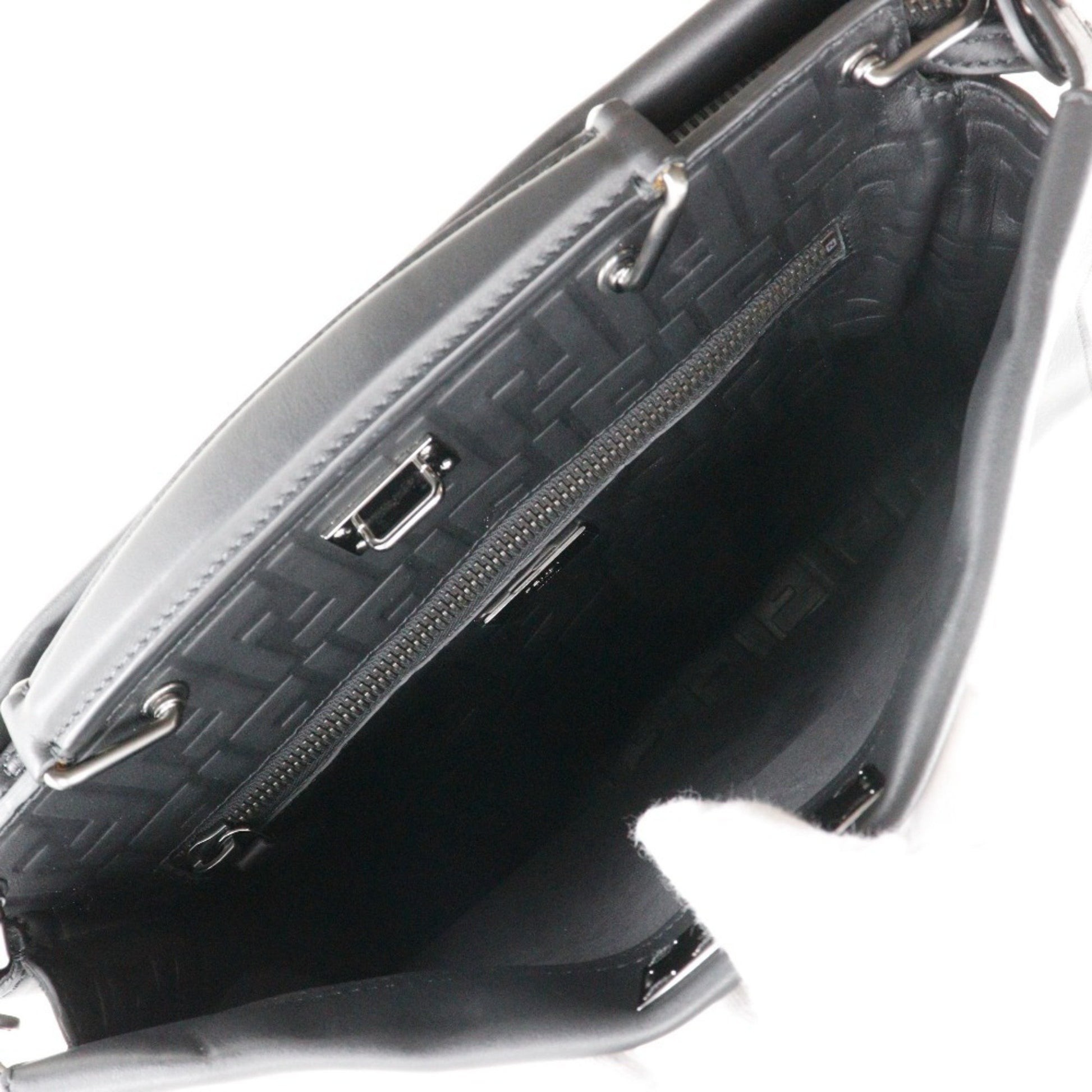 Fendi Peekaboo, Black, Leather, shoulder
