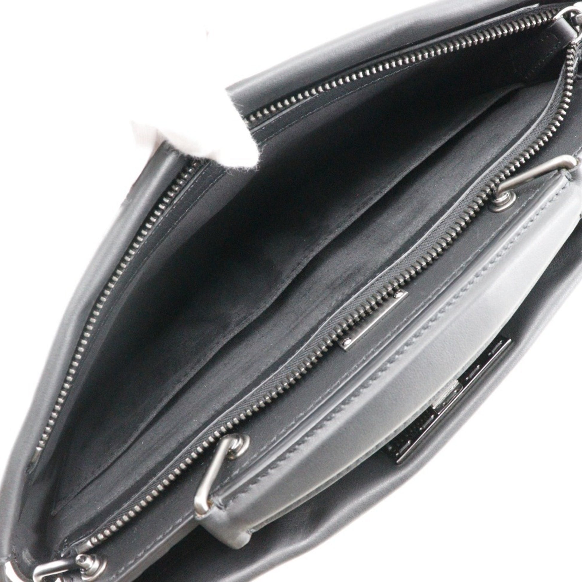 Fendi Peekaboo, Black, Leather, shoulder