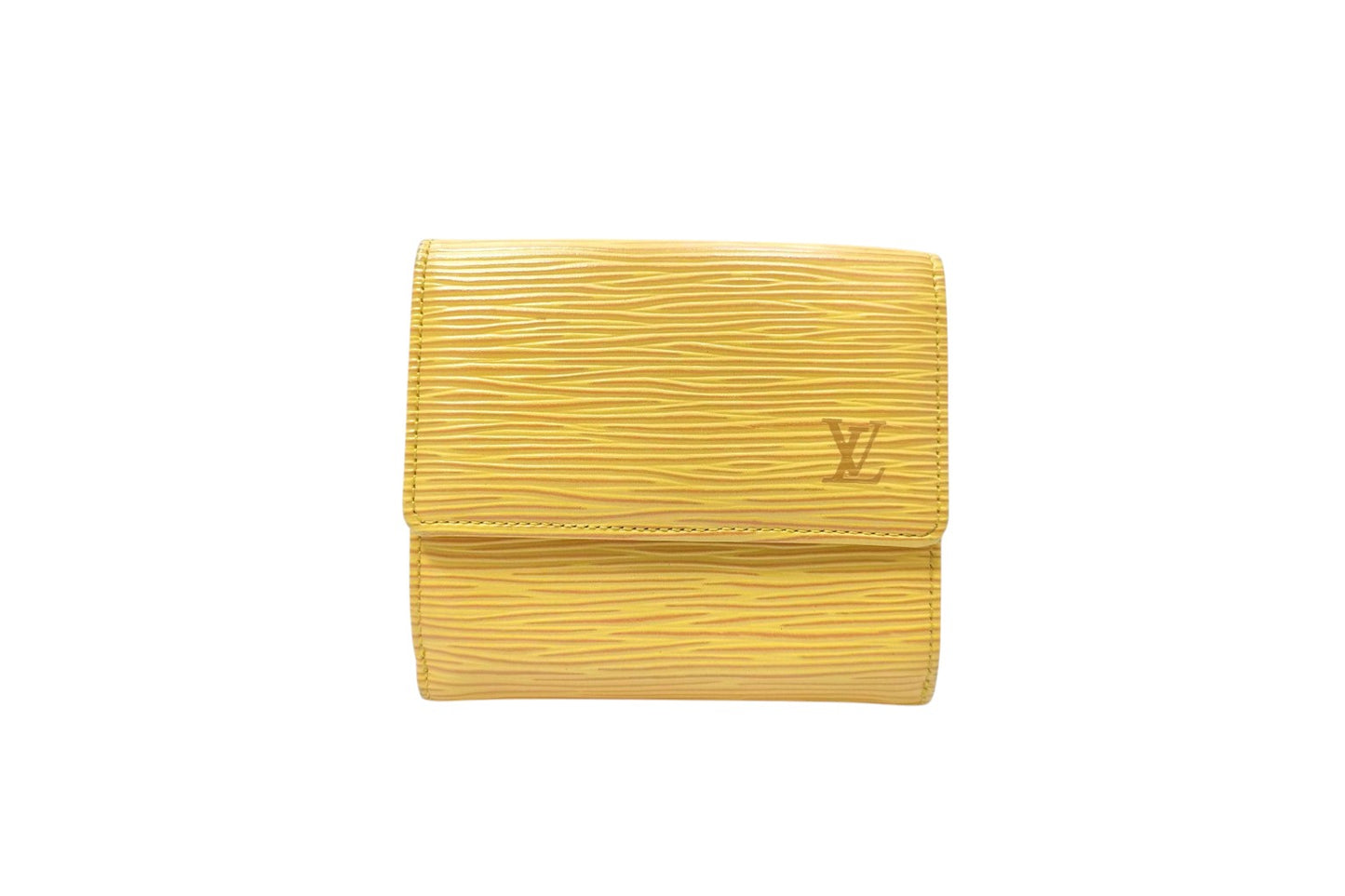 Louis Vuitton Compact Porte Tresor International Wallet Epi Leather, Yellow, Leather, Wallet
