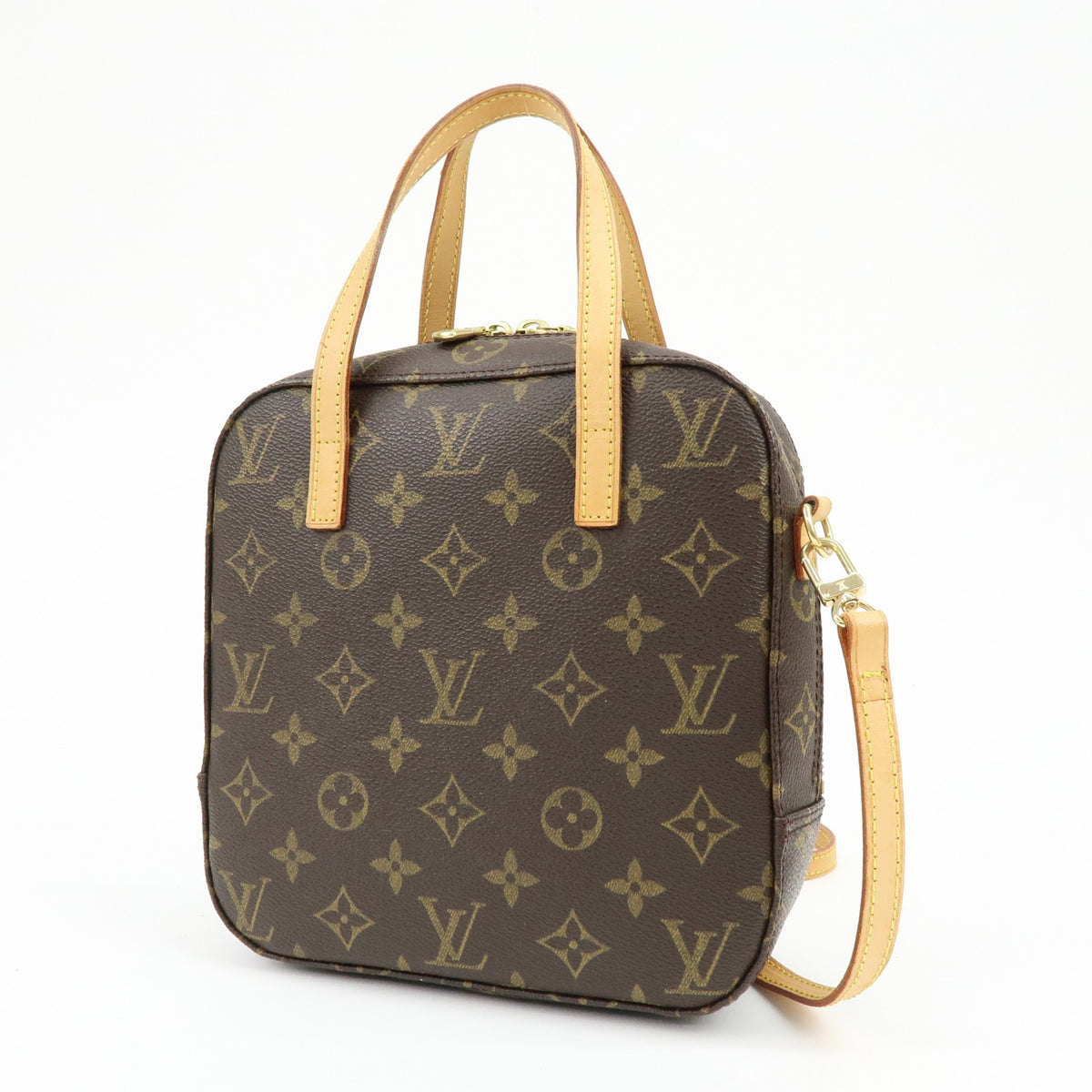 Louis Vuitton Spontini Monogram Canvas, Brown, Canvas, Handbag