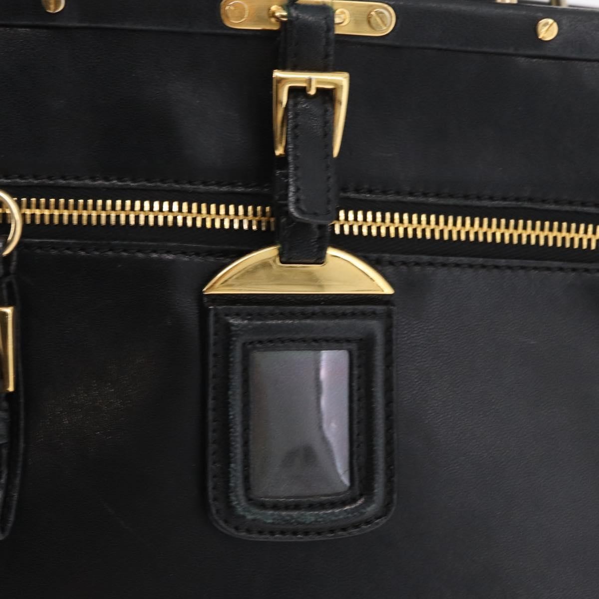 Prada Tote Leather, Black, Leather, Tote Bag