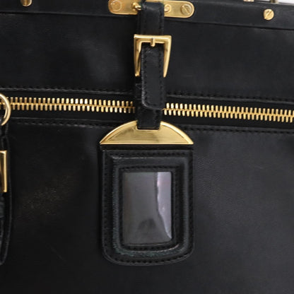 Prada Tote Leather, Black, Leather, Tote Bag